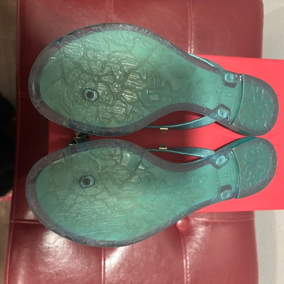 Valentino Garavani Rockstud Jelly Sandals size 36 Cerulean - Picture 4 of 4